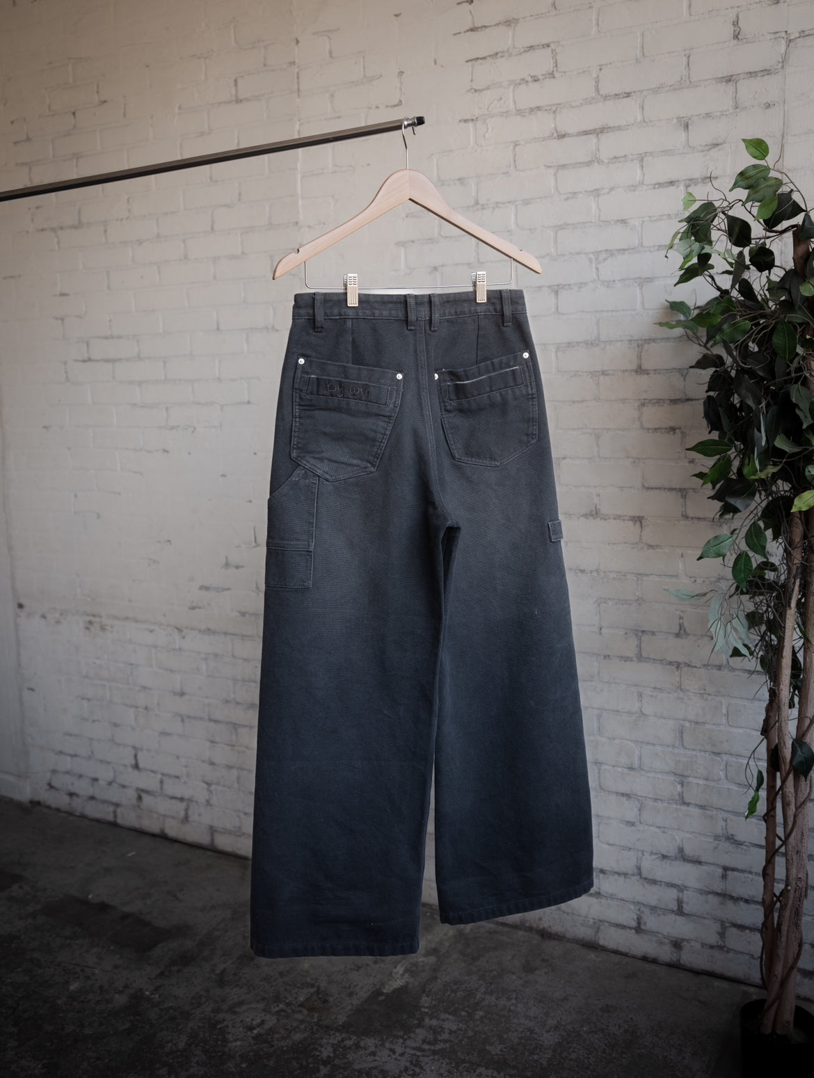 BY WIN DUCK CANVAS WIDE LEG PANT