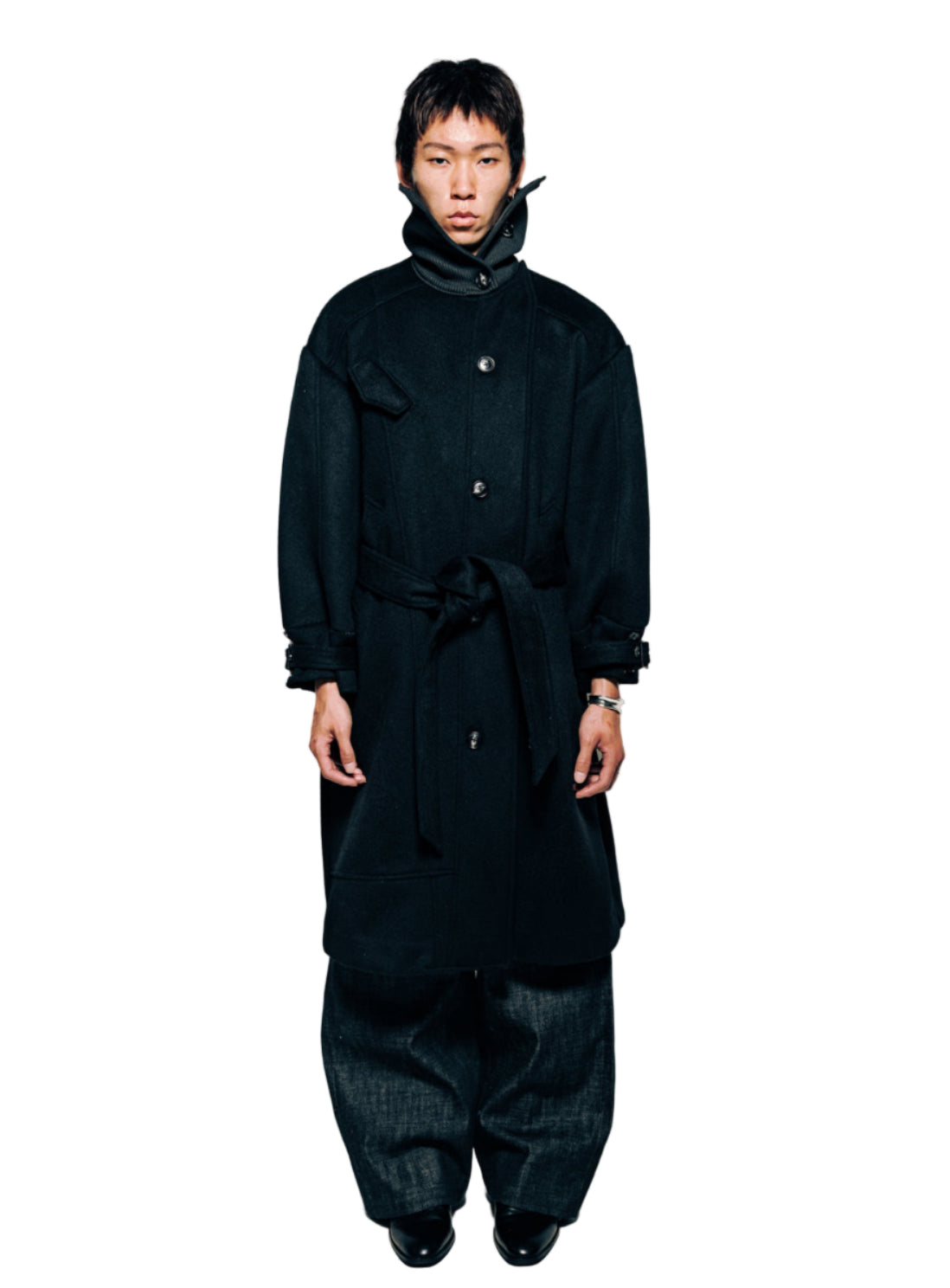 ASYMMETRICAL WOOL COAT