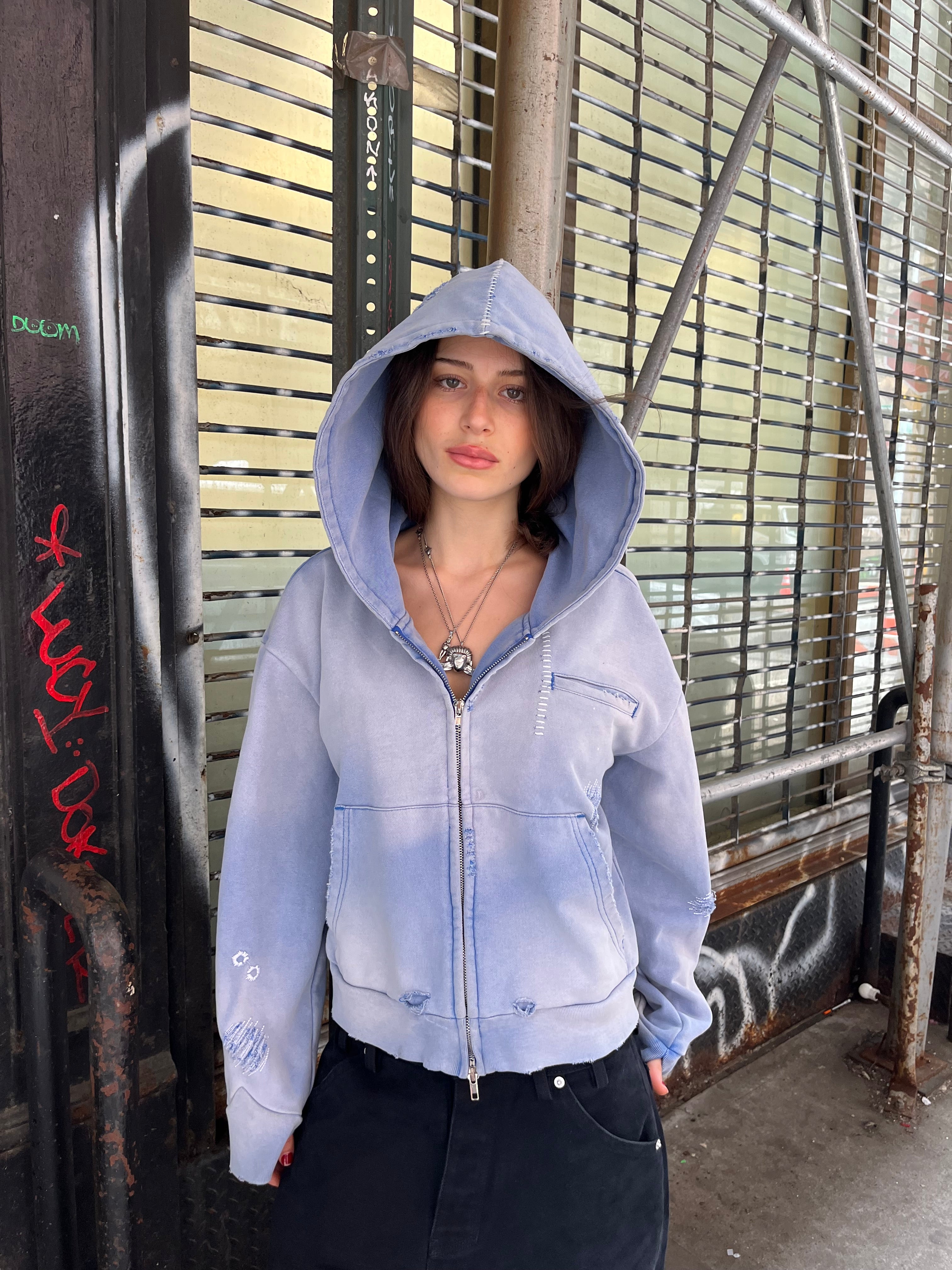 SKY BLUE "HOLLOW" HOODIE