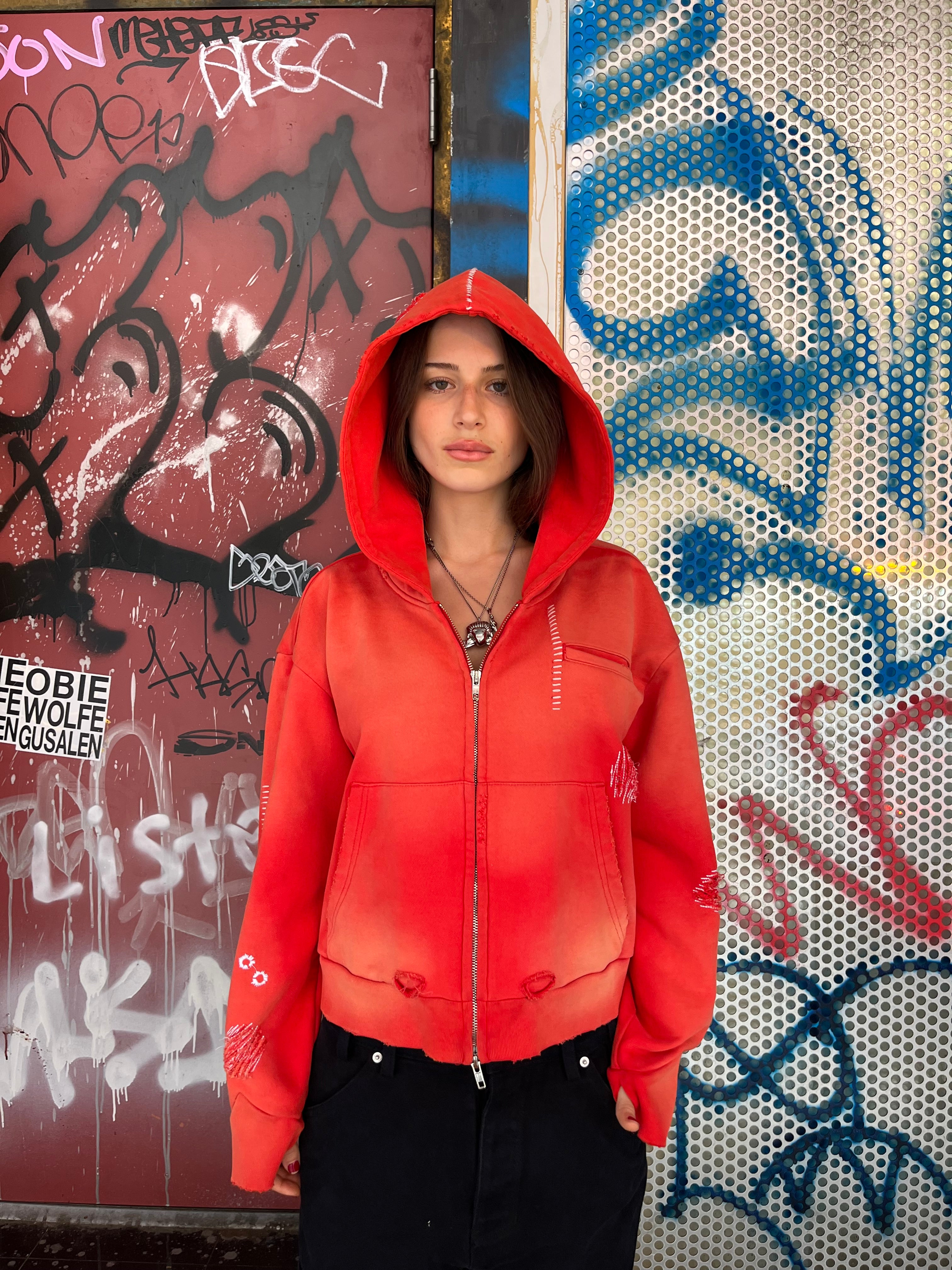 CRIMSON "HOLLOW" HOODIE