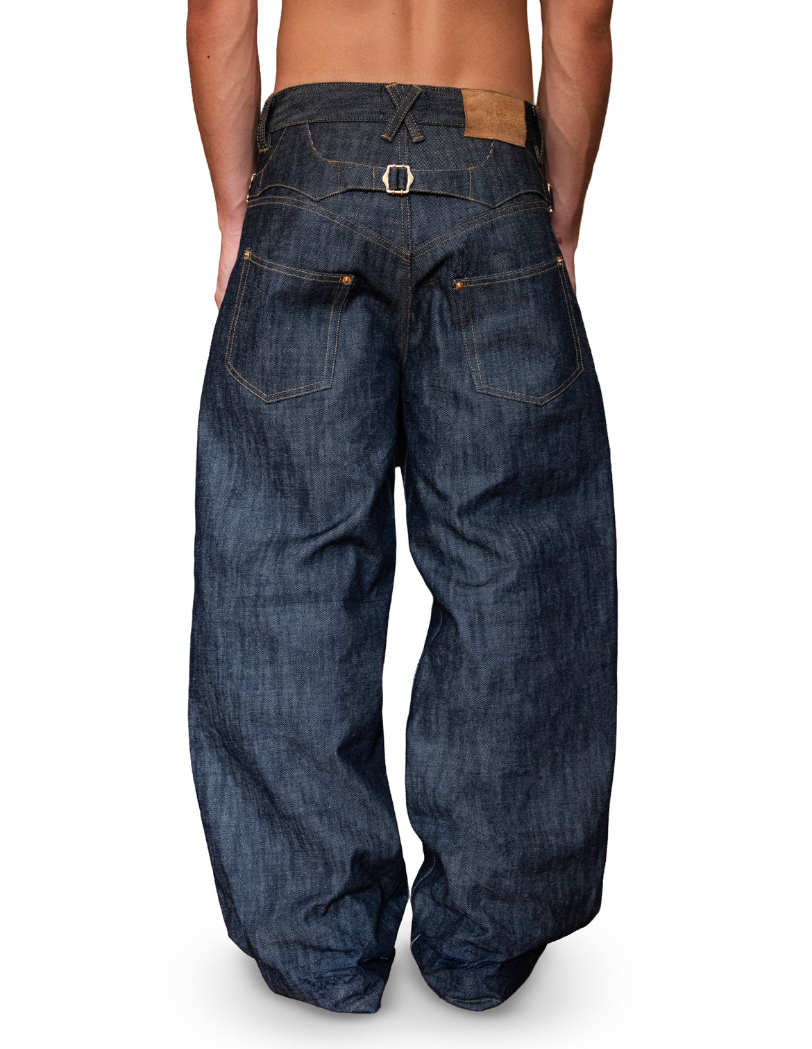 BYWIN RAW BAGGY JAPANESE SELVEDGE DENIM (SLUB INDIGO)