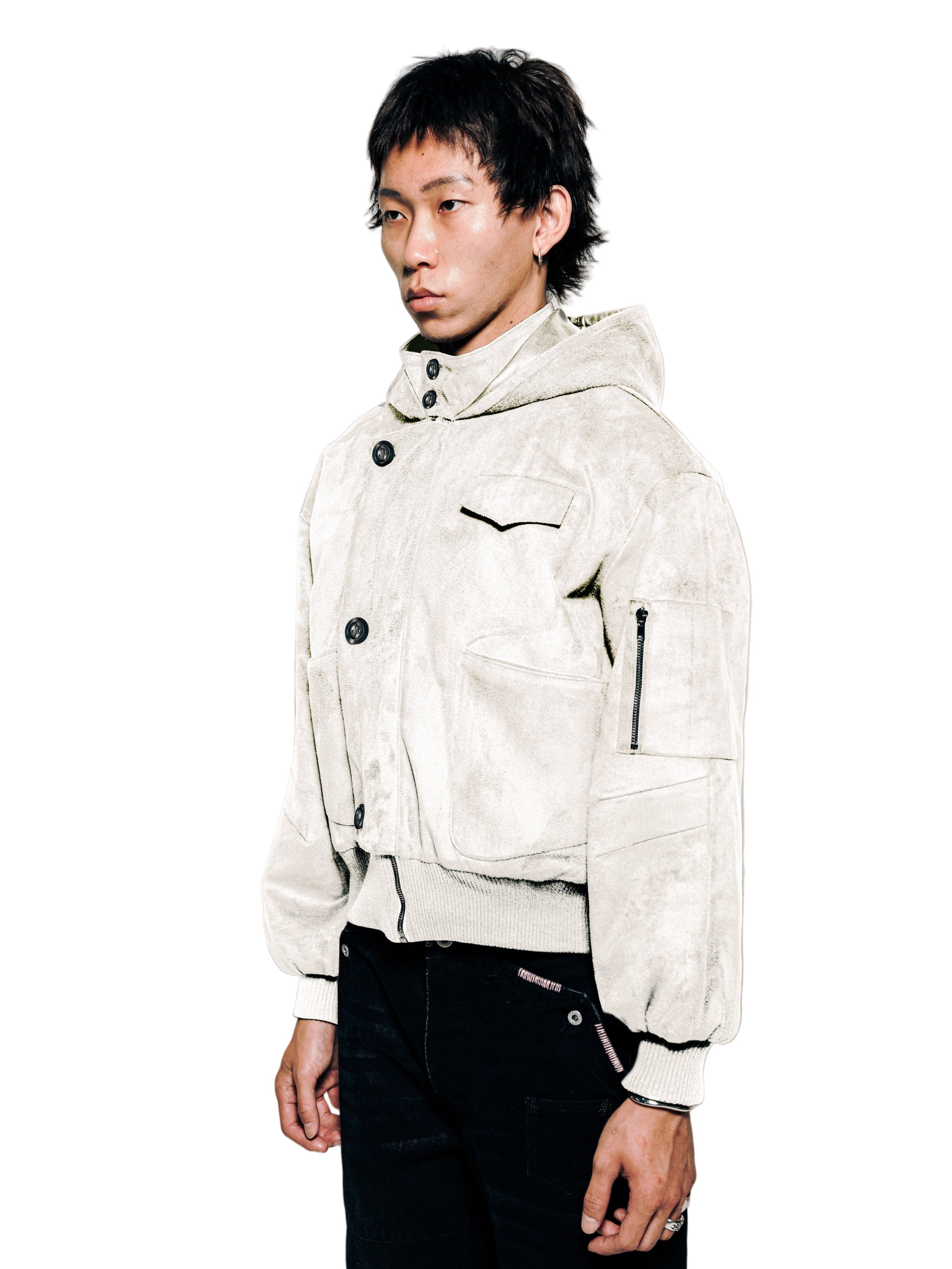 HAI MẶT REVERSIBLE BOMBER [WHITE SS26]