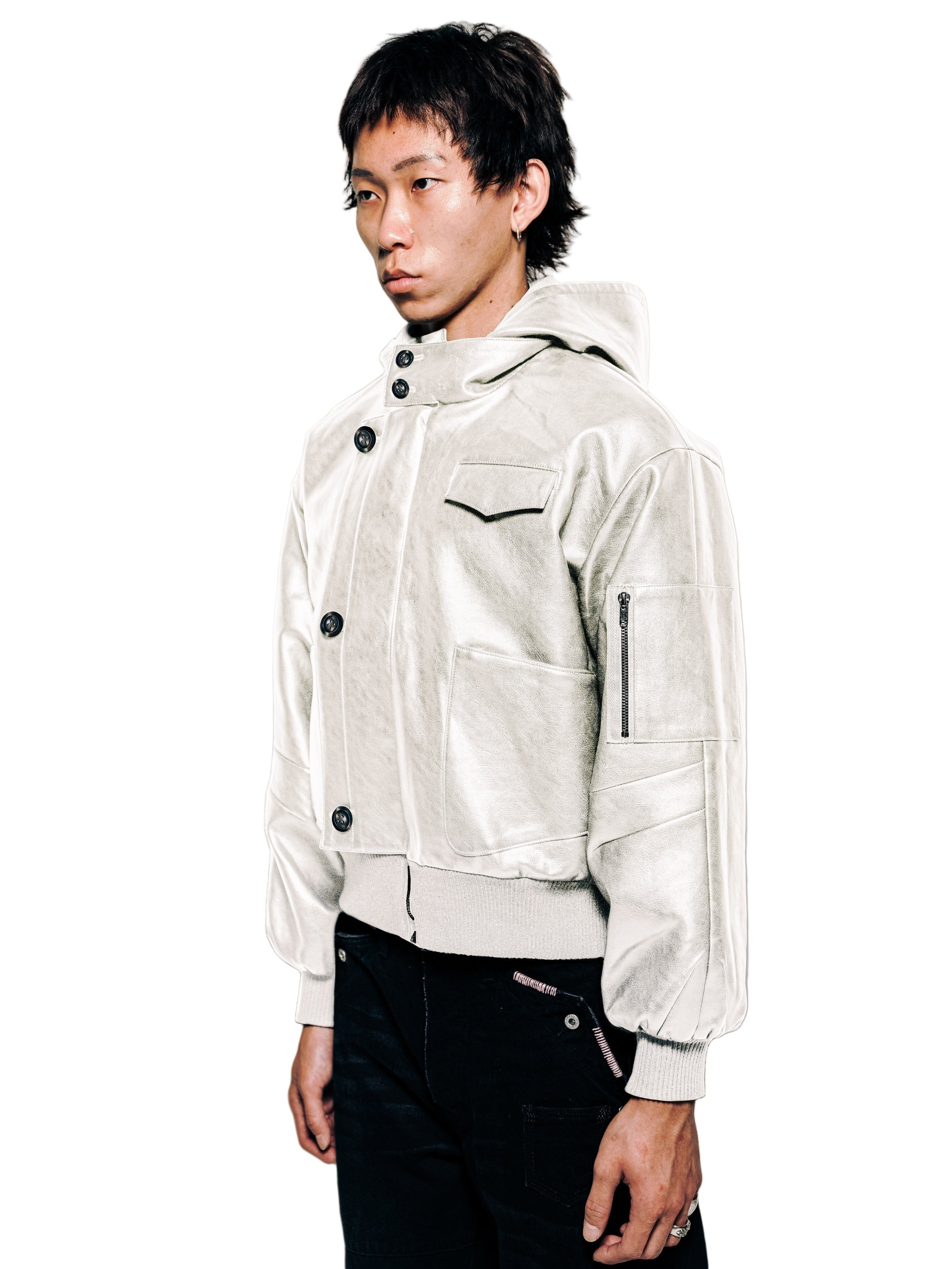 HAI MẶT REVERSIBLE BOMBER [WHITE SS26]