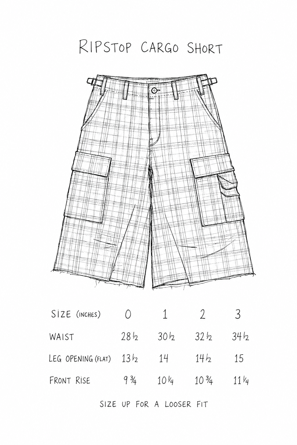 PLAID RIP-STOP CARGO SHORTS BLACK