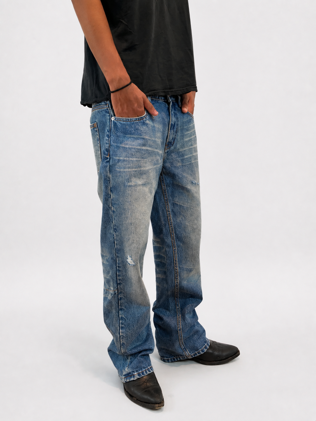 EVERYDAY STRAIGHT LEG DENIM WASHED BLUE