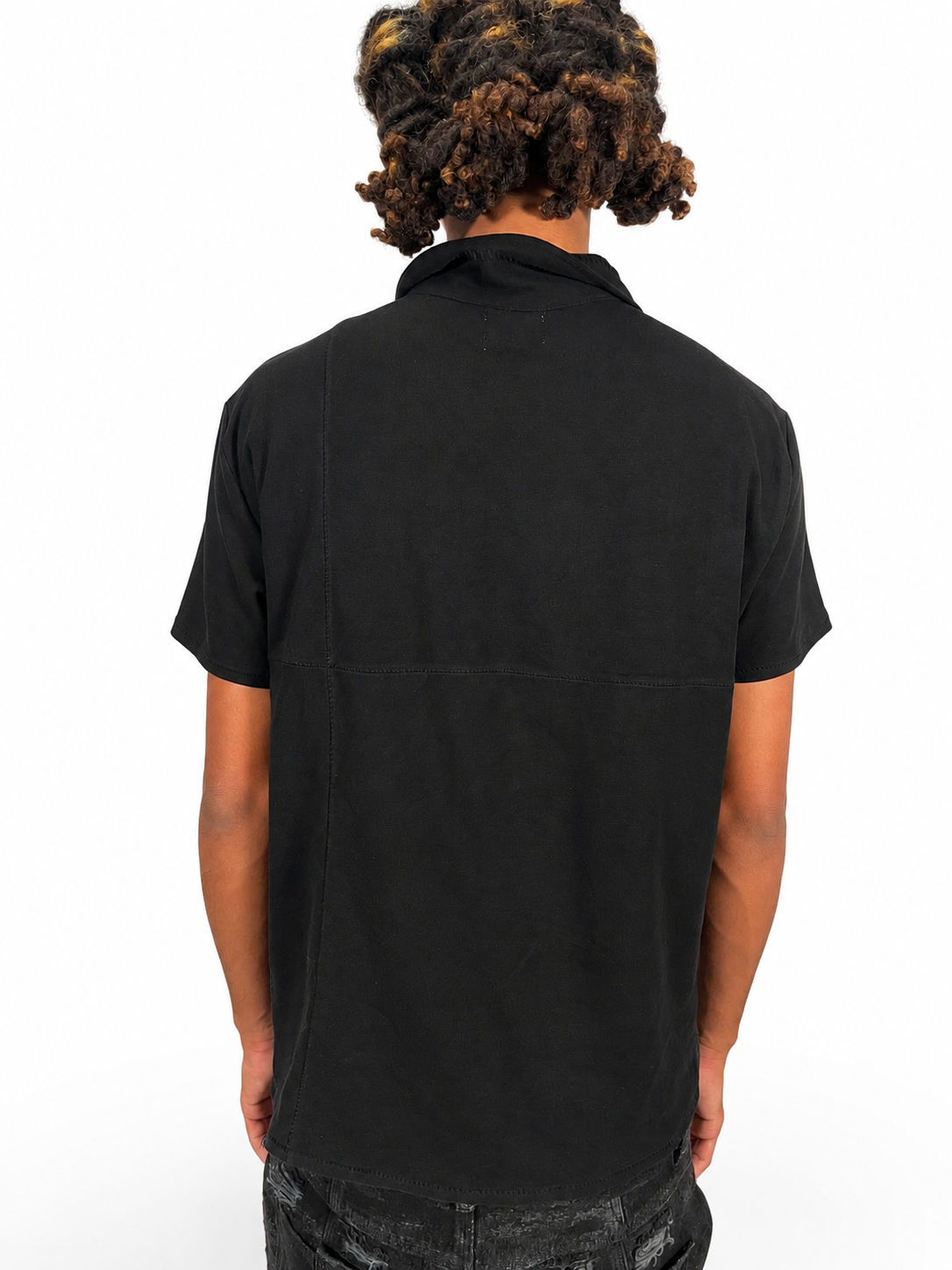 STITCHED POLO BLACK