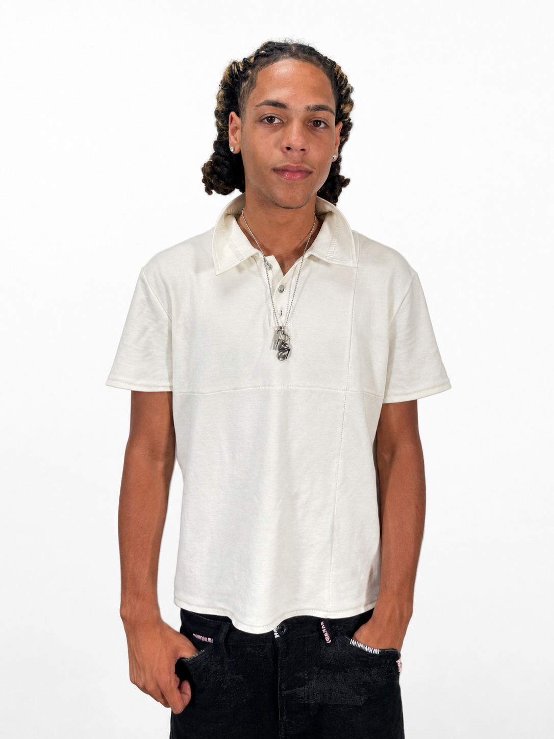 STITCHED POLO IVORY
