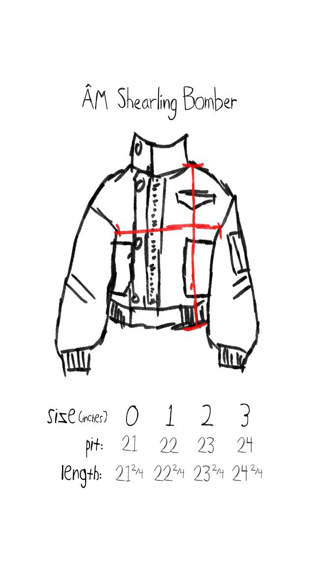 ÂM SHEARLING BOMBER JACKET (BLACK)