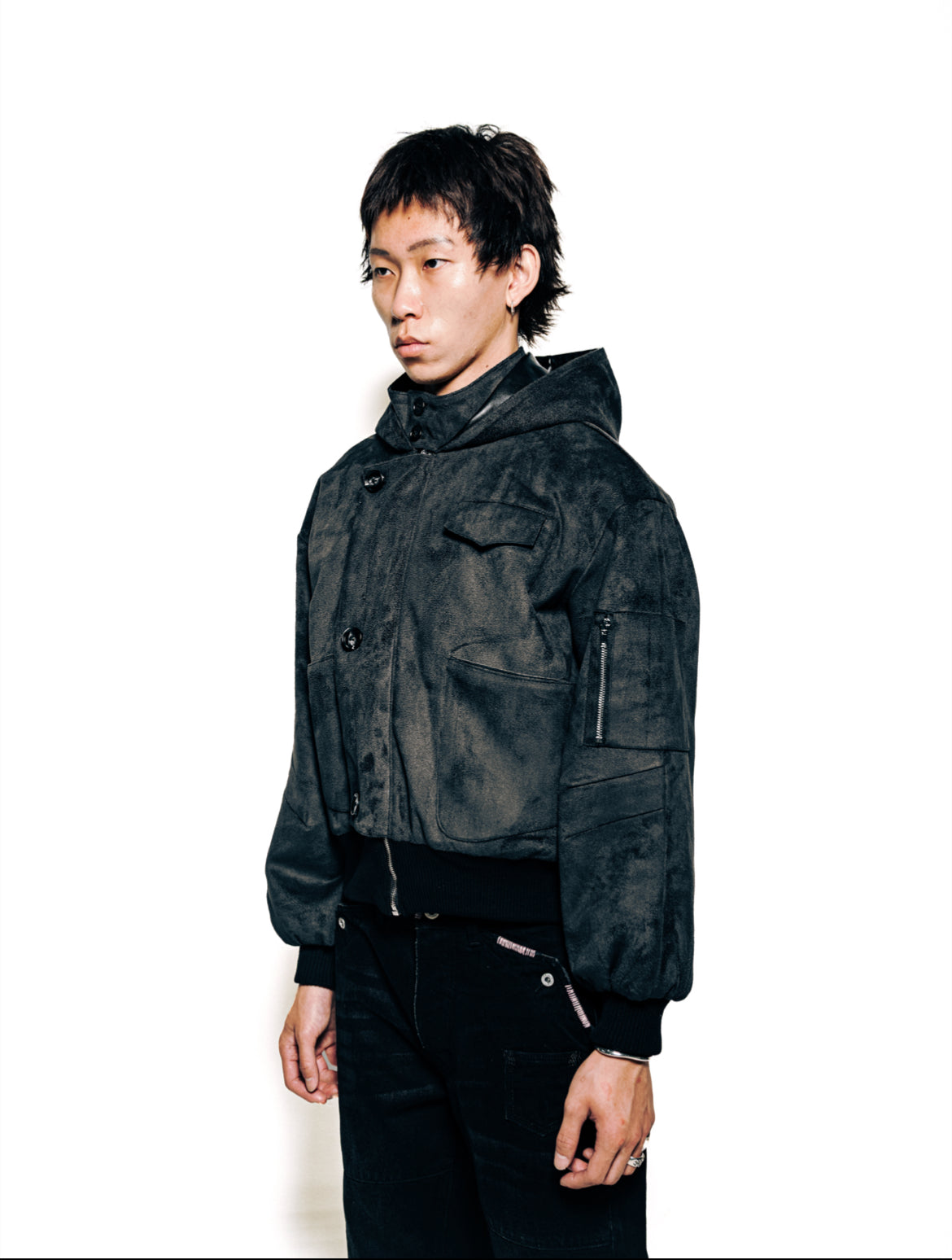 HAI MẶT REVERSIBLE BOMBER [BLACK SS26]