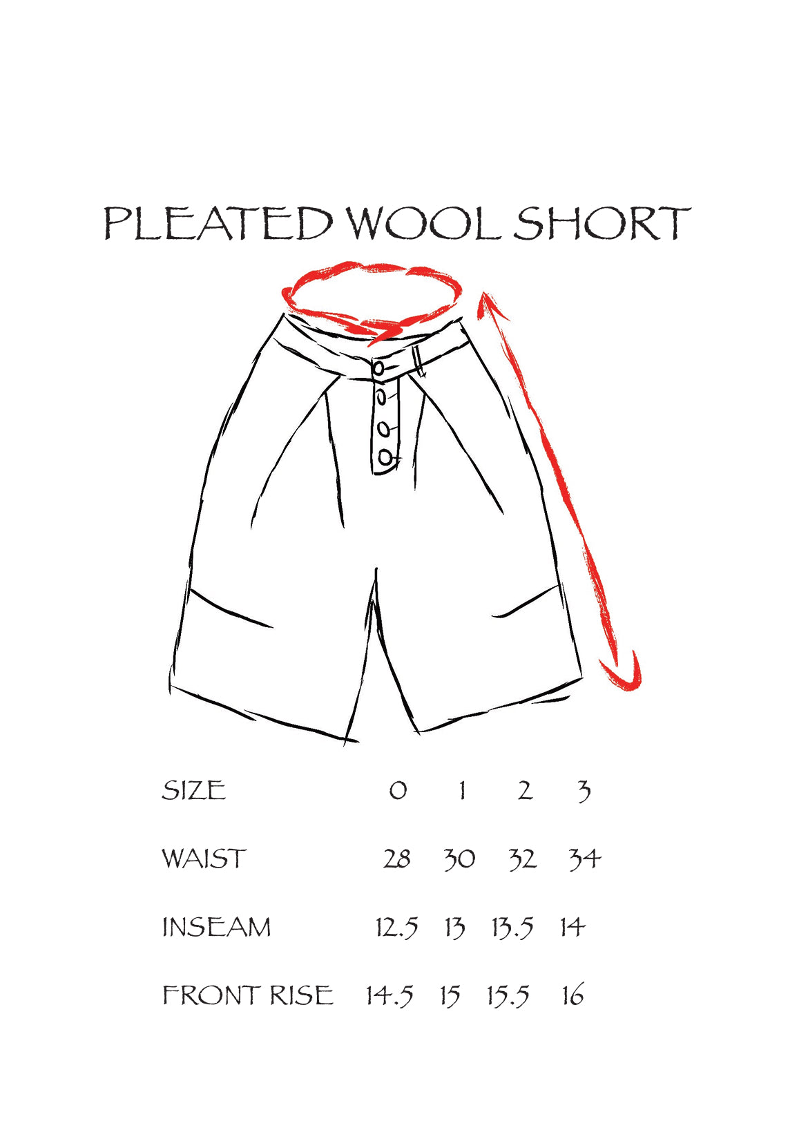 PLEATED WOOL SHORT [DARK SS26]