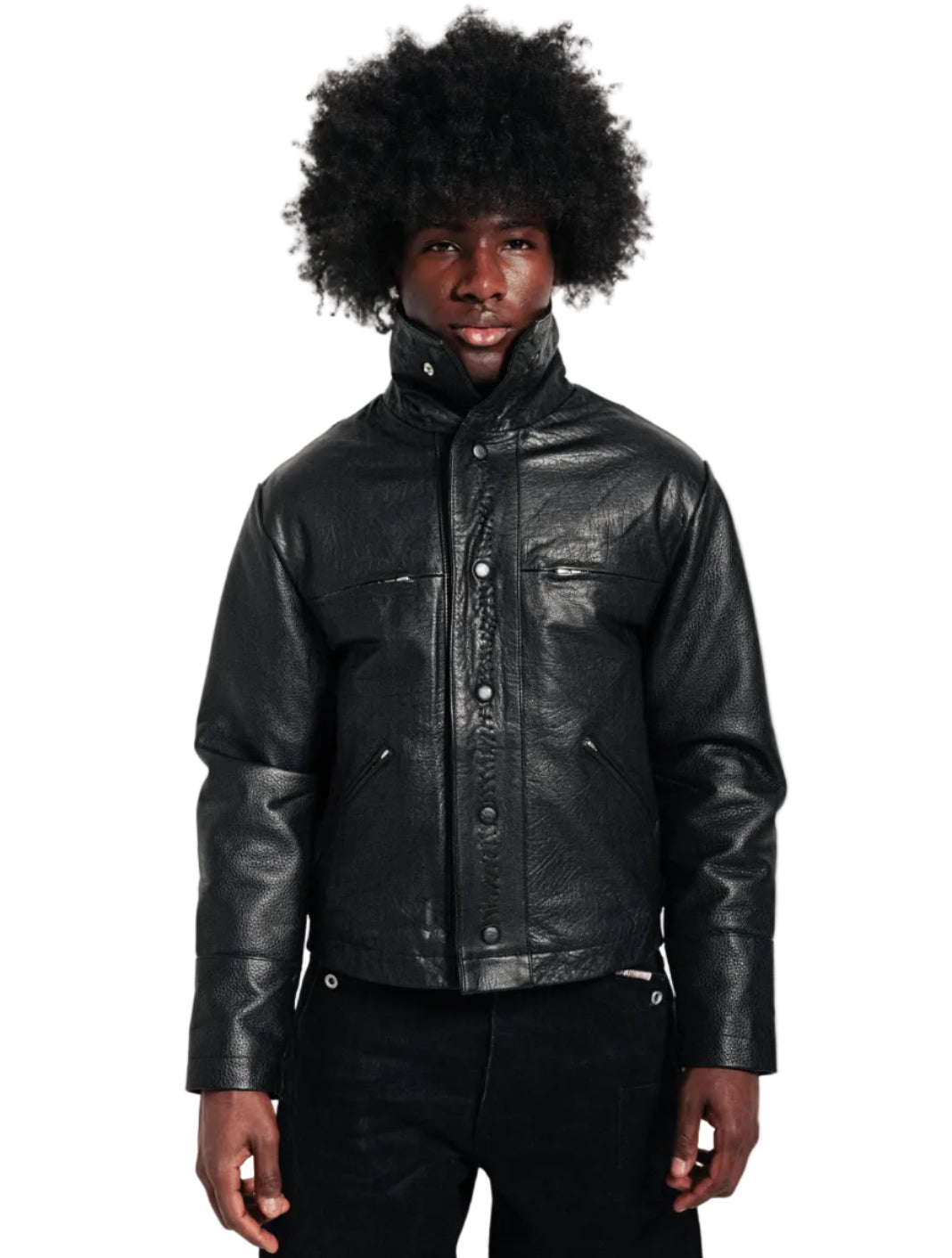 Bywin Strong STITCHED LEATHER JACKET (BLACK) – BY WIN